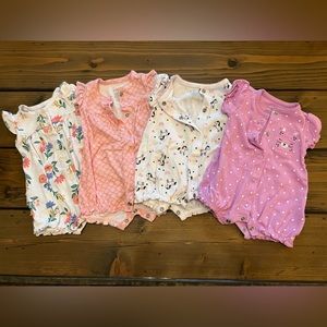 Newborn girl romper lot